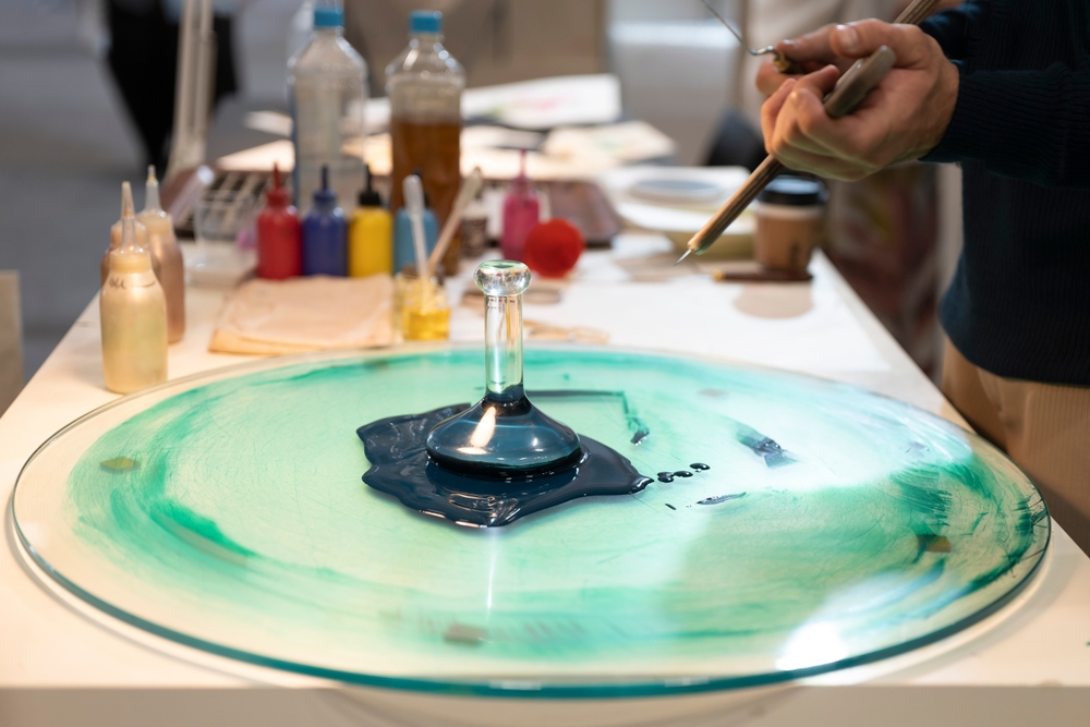 Atelier traditionnel de marbrure Ebru à Istanbul